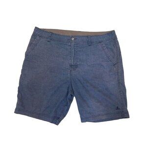 prAna Breathe Men's Chino Shorts Size 35W/8L Blue In Color